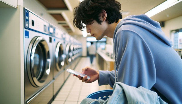 コインランドリー 待ち時間 離れる