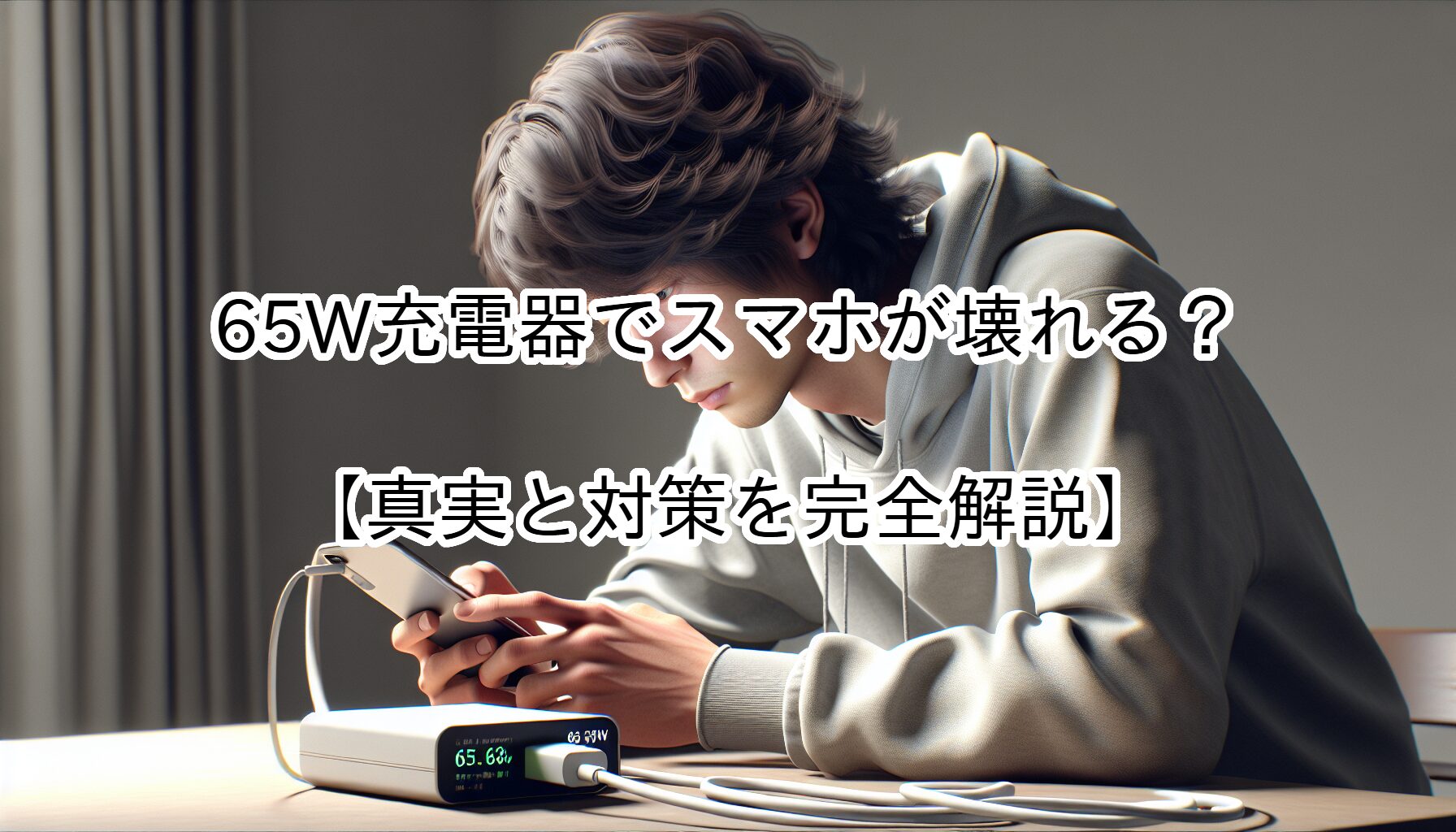 65w 充電器 スマホ 壊れる