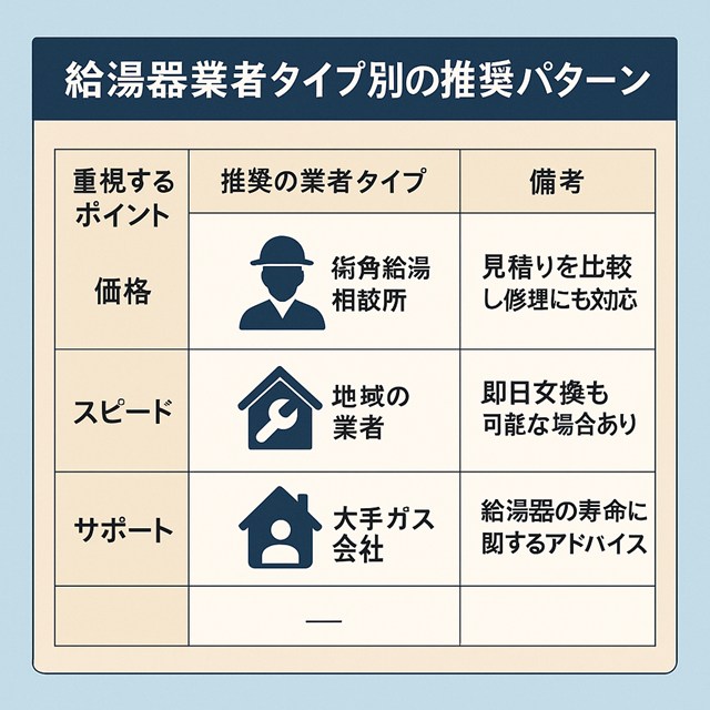 街角給湯器相談所 口コミ