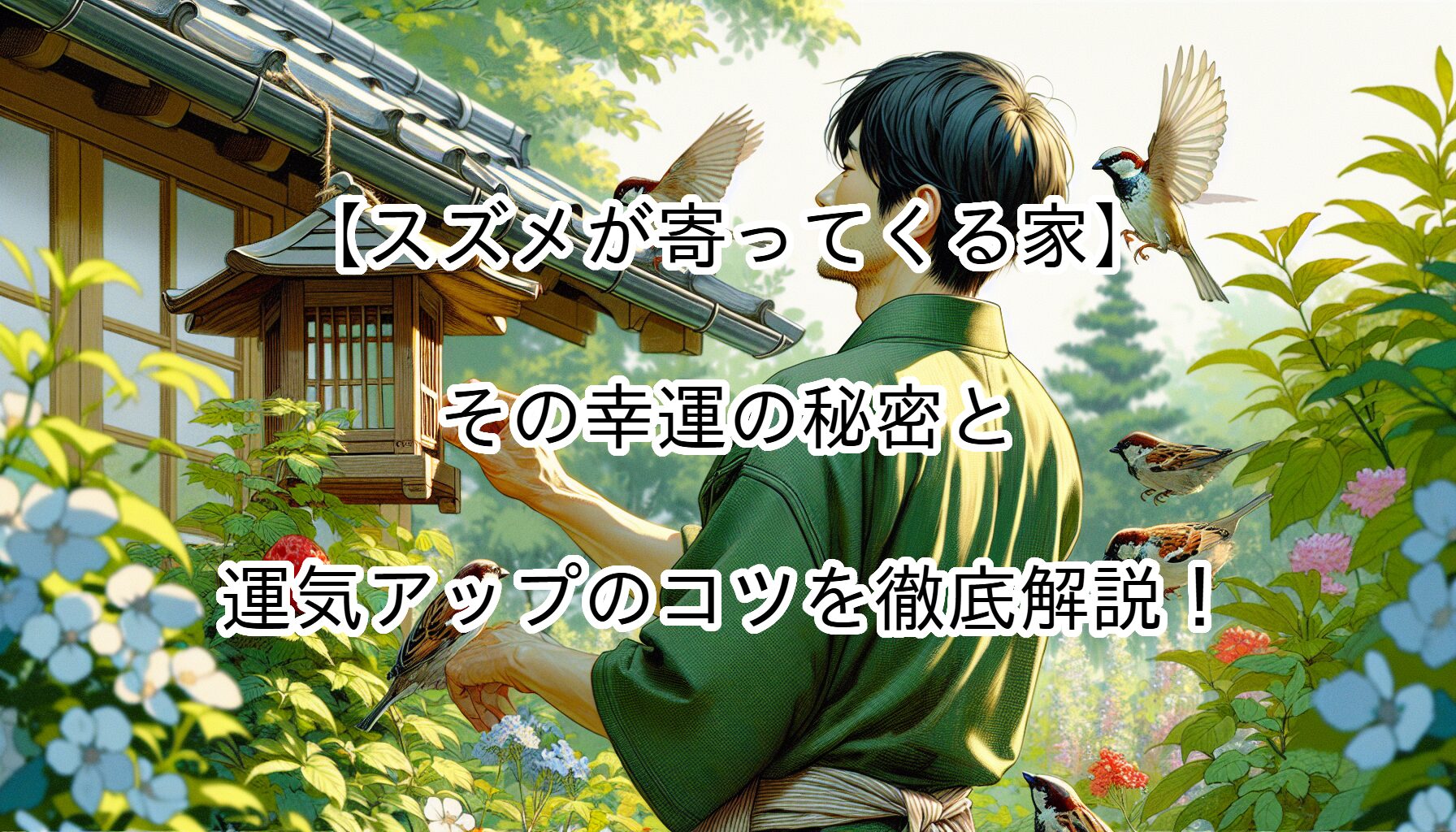 スズメが寄ってくる家