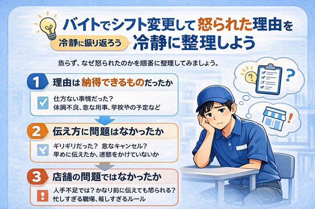 バイト シフト変更 怒られた