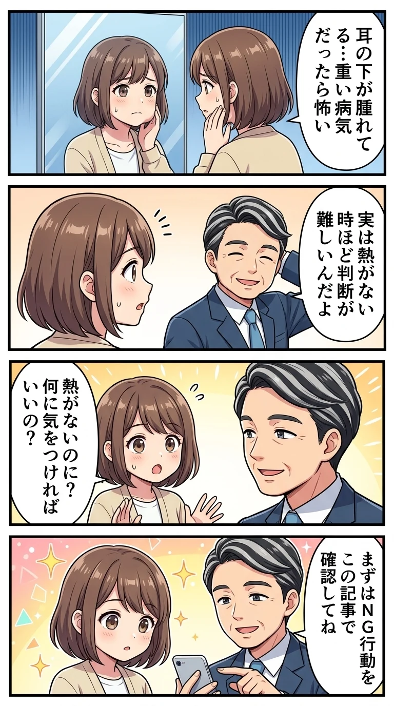 耳の下 腫れ 急に 大人