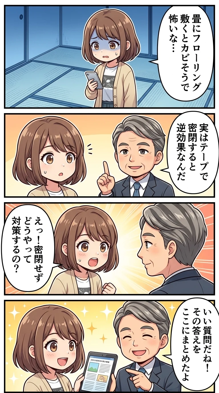 畳 フローリング 敷くだけ カビ